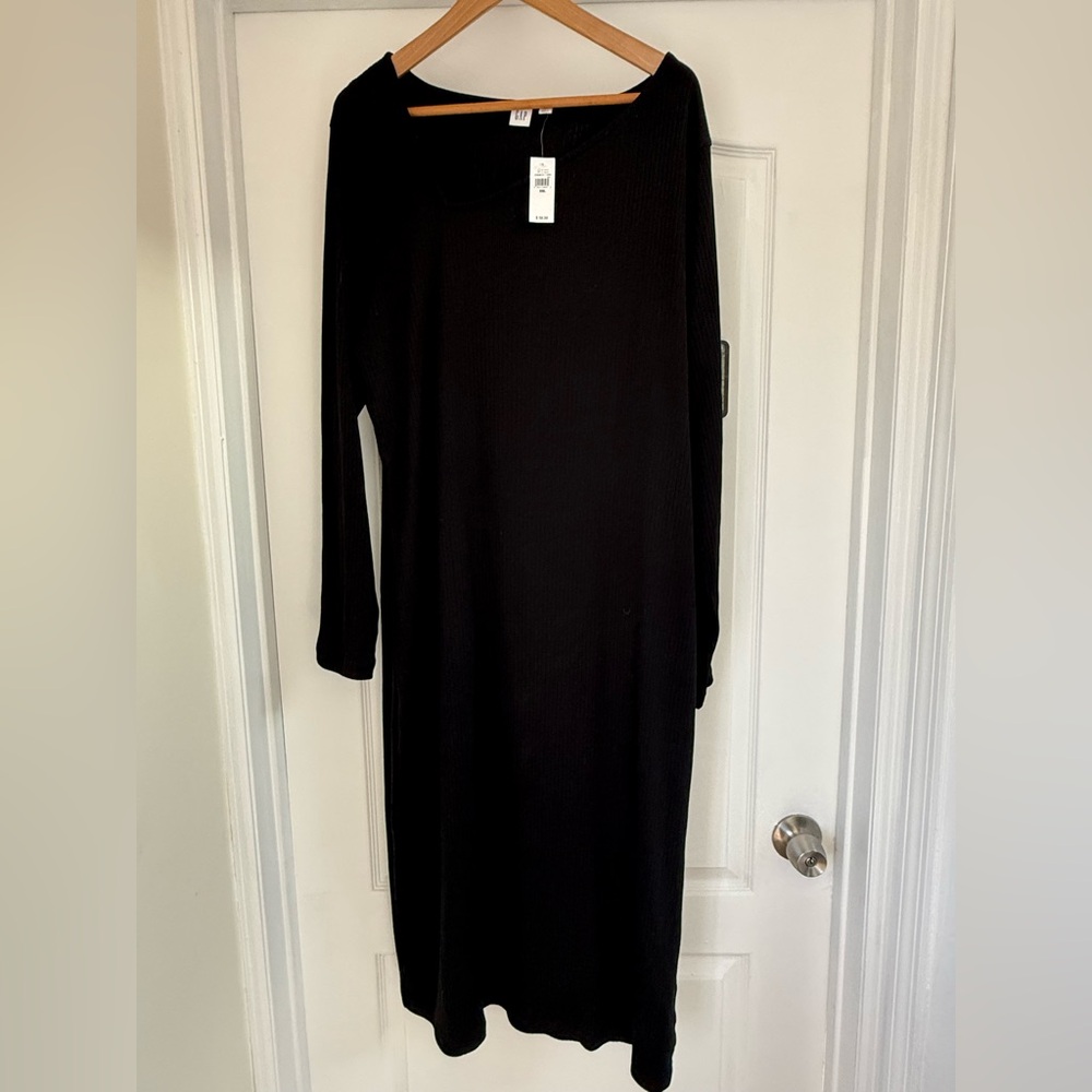 GAP Elegant Black Long Sleeve Dress
